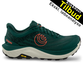 Topo Athletic Ultraventure 4 – let, komfortabel og med godt greb. Perfekt til trail og vandring i varieret terræn. Naturlig pasform og slidstærk ydersål!