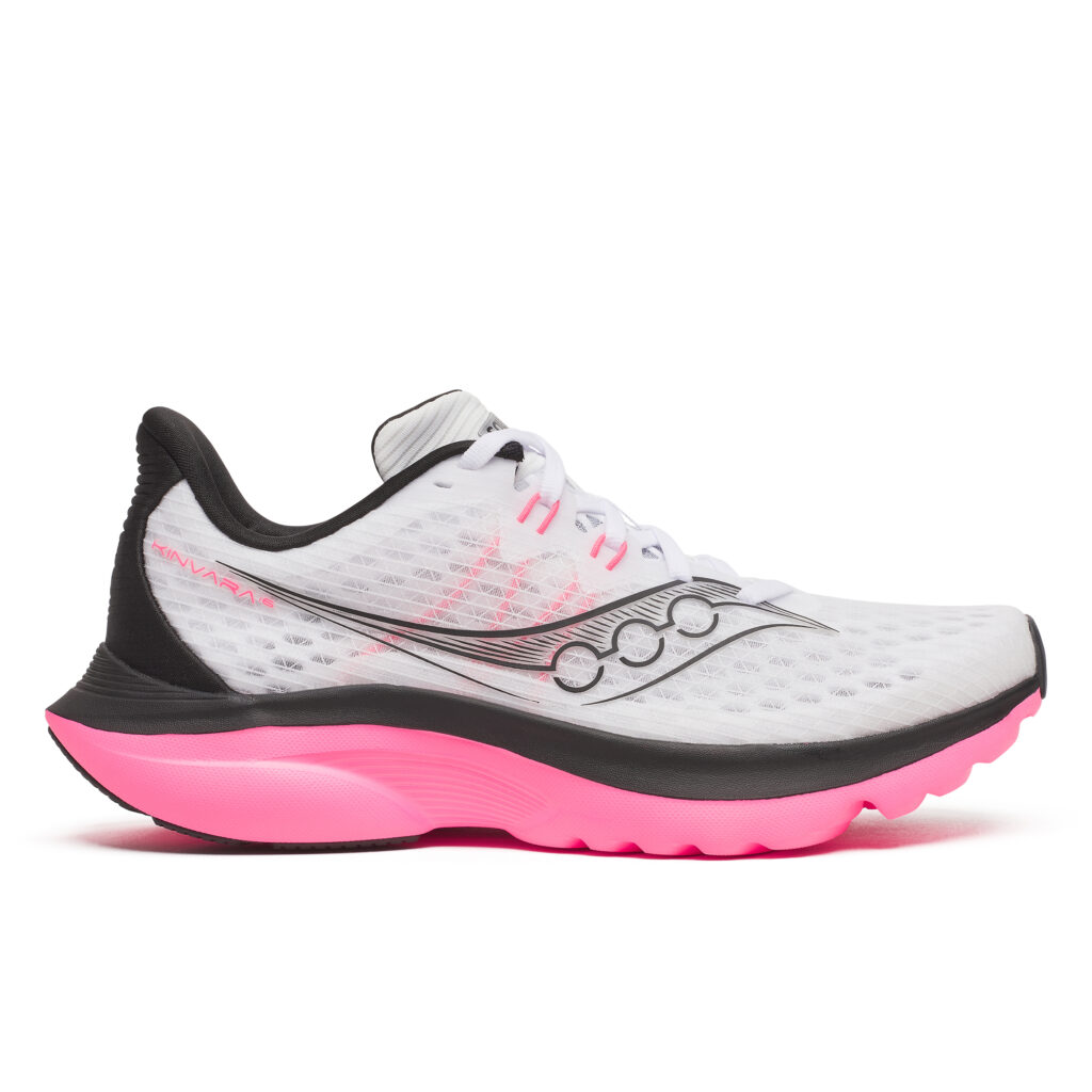 Saucony Kinvara 16 – let, hurtig og komfortabel neutral løbesko med opgraderet PWRRUN-dæmpning. Perfekt til daglig træning og tempo.