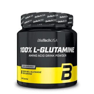 100% L-glutaminpulver fra BioTechUSA rent og uden tilsætningsstoffer. Uaromatiseret og nemt at blande i shakes og drikke, til den krævende atlet.