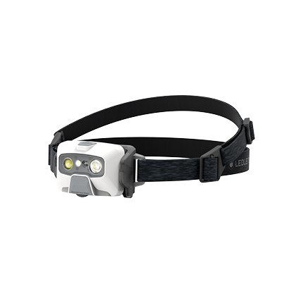 Ledlenser HF6R Core pandelampe med genopladeligt batteri, 3 lysstyrker, rødt lys, præcis fokusering og IP68-beskyttelse der gør den vandtæt.